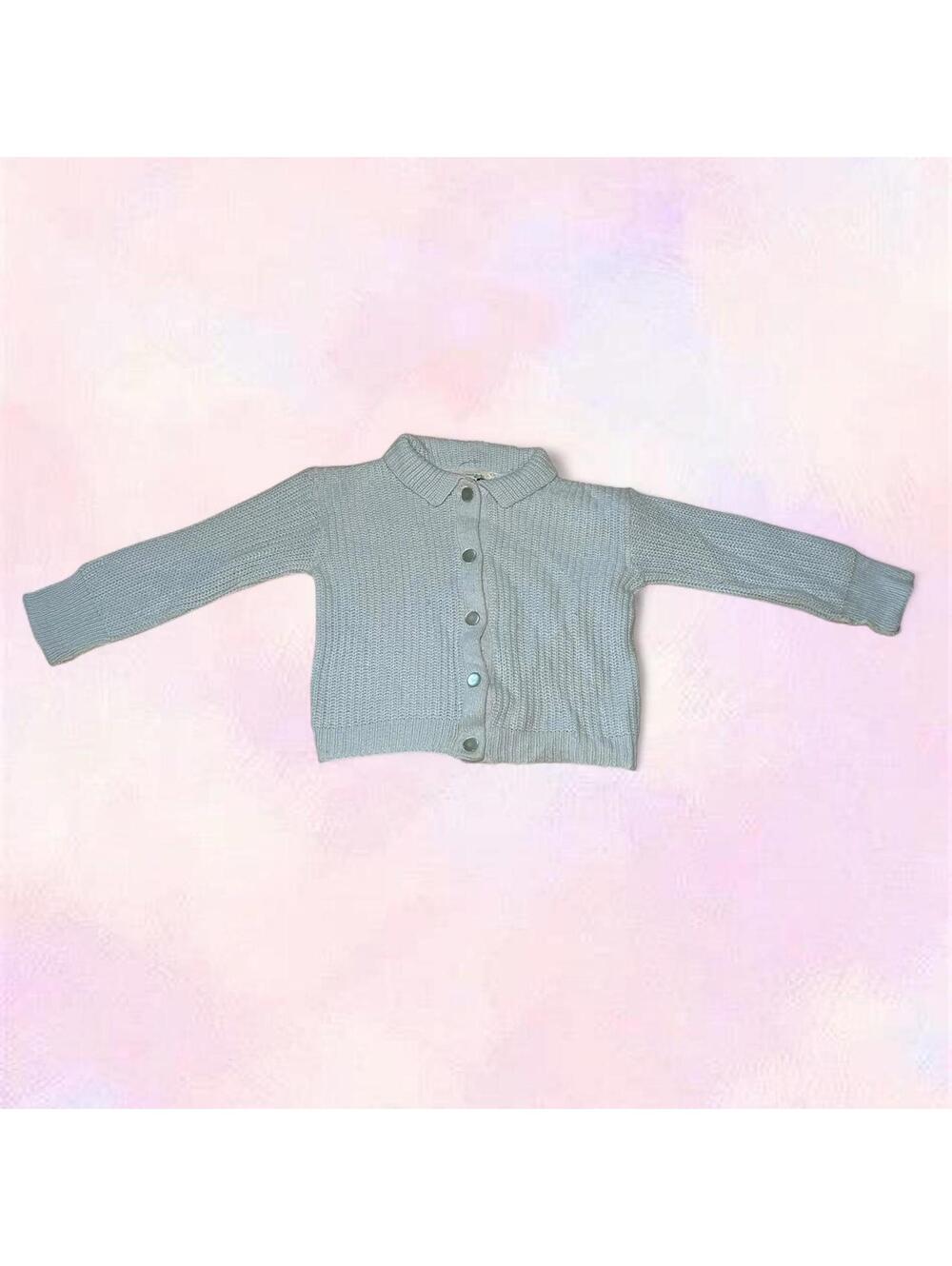 Light Blue Children’s Vintage Button Up Cardigan Shirt